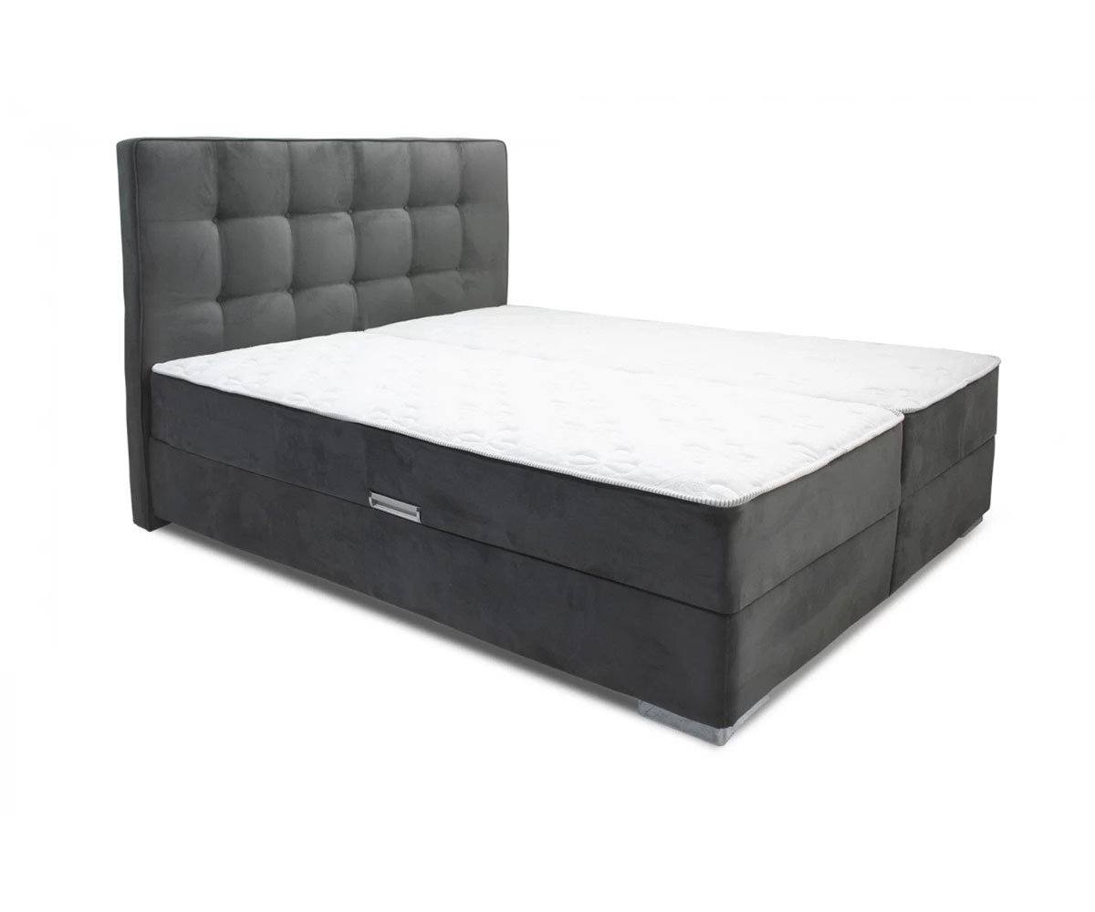 Тапицирано легло Boxspring сиво Belajio B4 Aria 17 K3